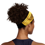 Yellow Snake Print Sports Headband