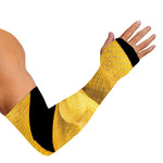 Yellow Snake Print Sun Protection Arm Sleeves