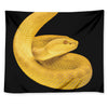 Yellow Snake Print Tapestry