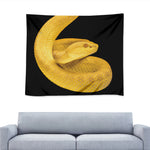 Yellow Snake Print Tapestry