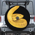 Yellow Snake Print Tire Cover With Camera Hole