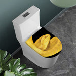 Yellow Snake Print Toilet Lid Cover