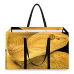 Yellow Snake Print Utility Tote Bag