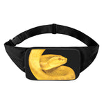 Yellow Snake Print Waist Bag