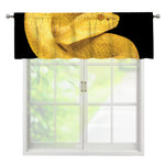 Yellow Snake Print Window Valance