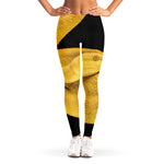 Yellow Snake Print Women's Leggings