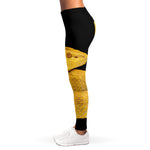 Yellow Snake Print Women's Leggings