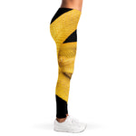 Yellow Snake Print Women's Leggings
