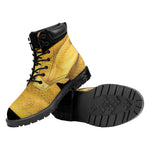 Yellow Snake Print Work Boots