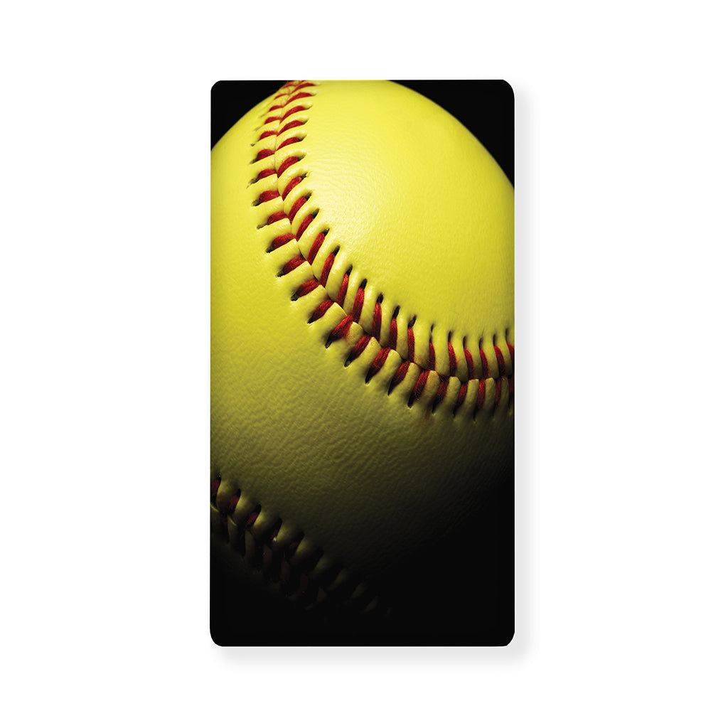 Yellow Softball Ball Print Baby Crib Sheet