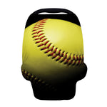 Yellow Softball Ball Print Baby Seat Cover