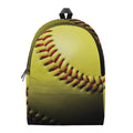 Yellow Softball Ball Print School Backpack