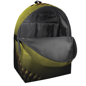 Yellow Softball Ball Print Backpack