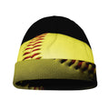Yellow Softball Ball Print Beanie