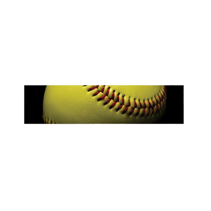 Yellow Softball Ball Print Bed Runner