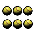 Yellow Softball Ball Print Coaster Set
