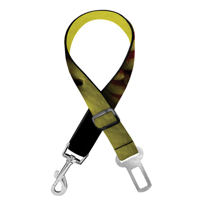 Yellow Softball Ball Print Dog Seat Belt