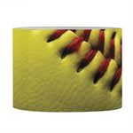 Yellow Softball Ball Print Drum Lamp Shade