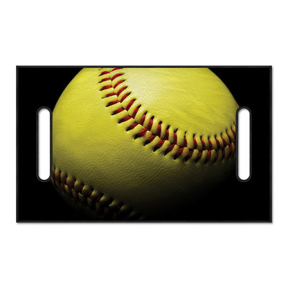 Yellow Softball Ball Print Golf Cart Seat Cover