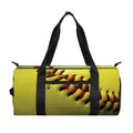 Yellow Softball Ball Print Gym Bag