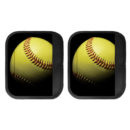 Yellow Softball Ball Print Handle Covers