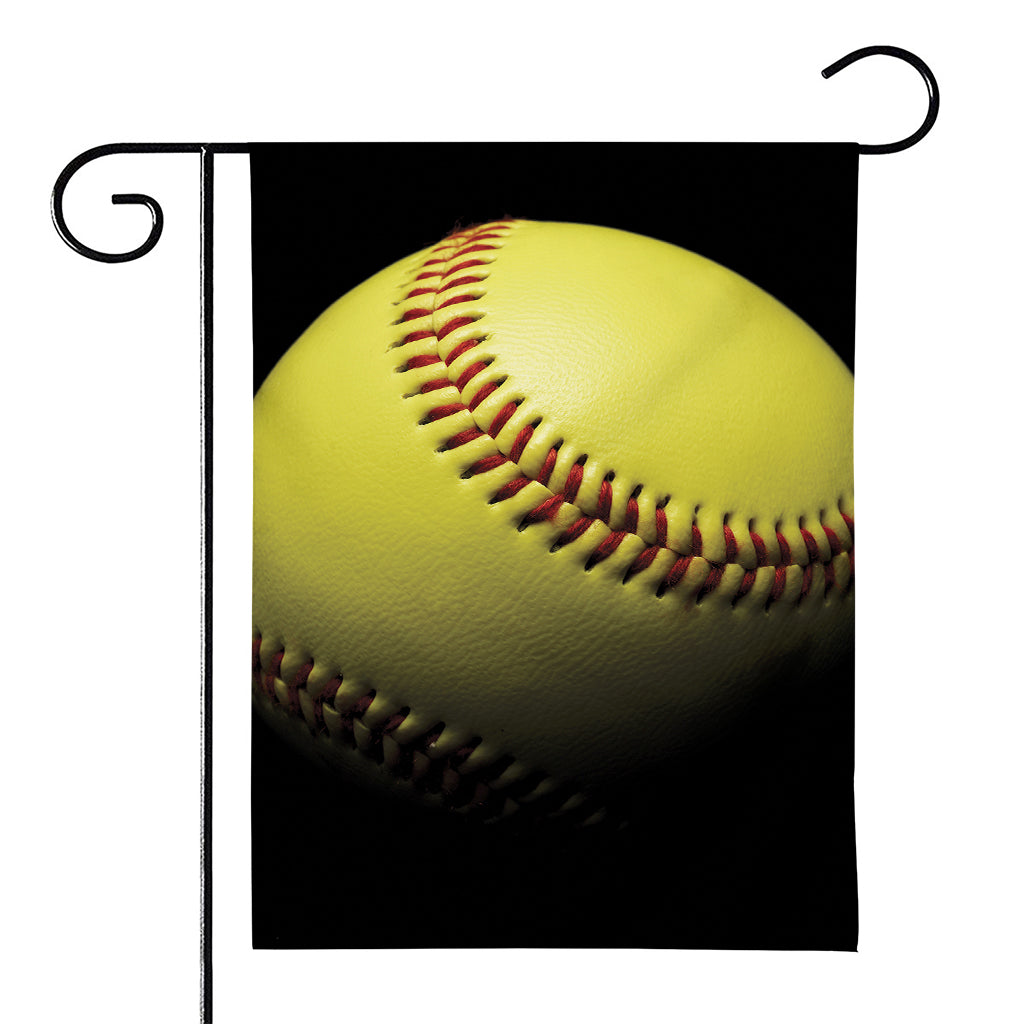 Yellow Softball Ball Print House Flag