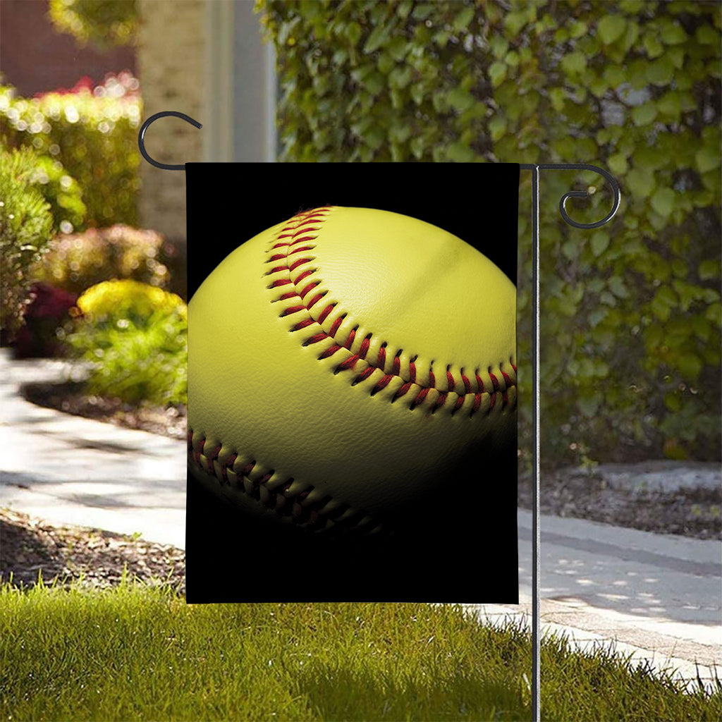 Yellow Softball Ball Print House Flag