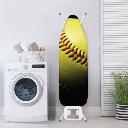 Yellow Softball Ball Print Ironing Board Cover
