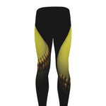 Yellow Softball Ball Print Men's leggings