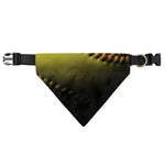 Yellow Softball Ball Print Over The Collar Dog Bandana