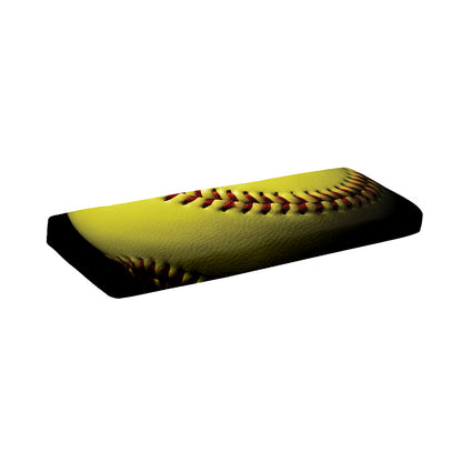 Yellow Softball Ball Print Piano Keyboard Cover