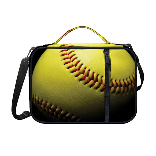 Yellow Softball Ball Print Shoulder Strap Bible Bag