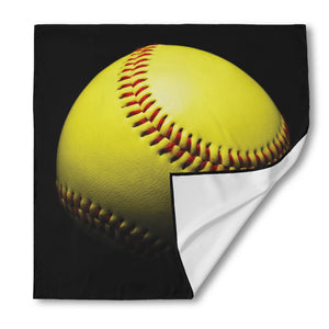 Yellow Softball Ball Print Silk Bandana