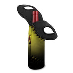Yellow Softball Ball Print Single Neoprene Wine Tote