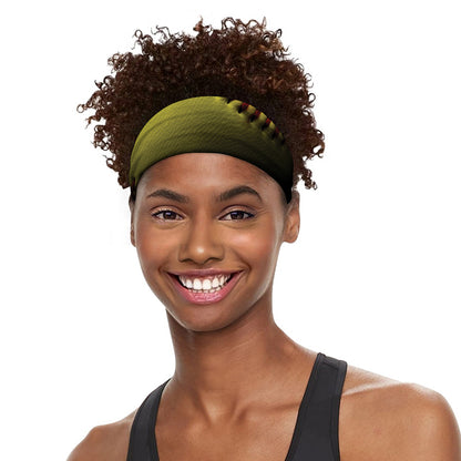 Yellow Softball Ball Print Sports Headband