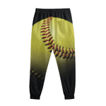 Yellow Softball Ball Print Sweatpants