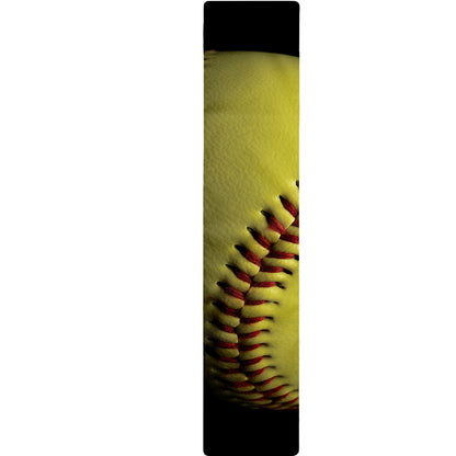 Yellow Softball Ball Print Table Runner