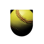 Yellow Softball Ball Print Toilet Lid Cover