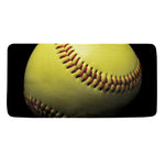 Yellow Softball Ball Print Towel