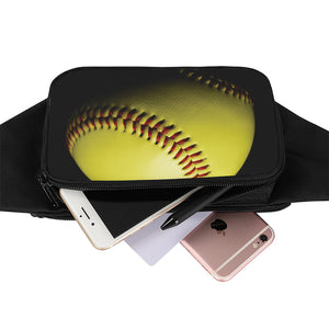 Yellow Softball Ball Print Waist Bag