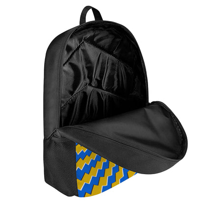 Yellow Spiral Moving Optical Illusion 17 Inch Backpack