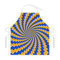 Yellow Spiral Moving Optical Illusion Adjustable Apron