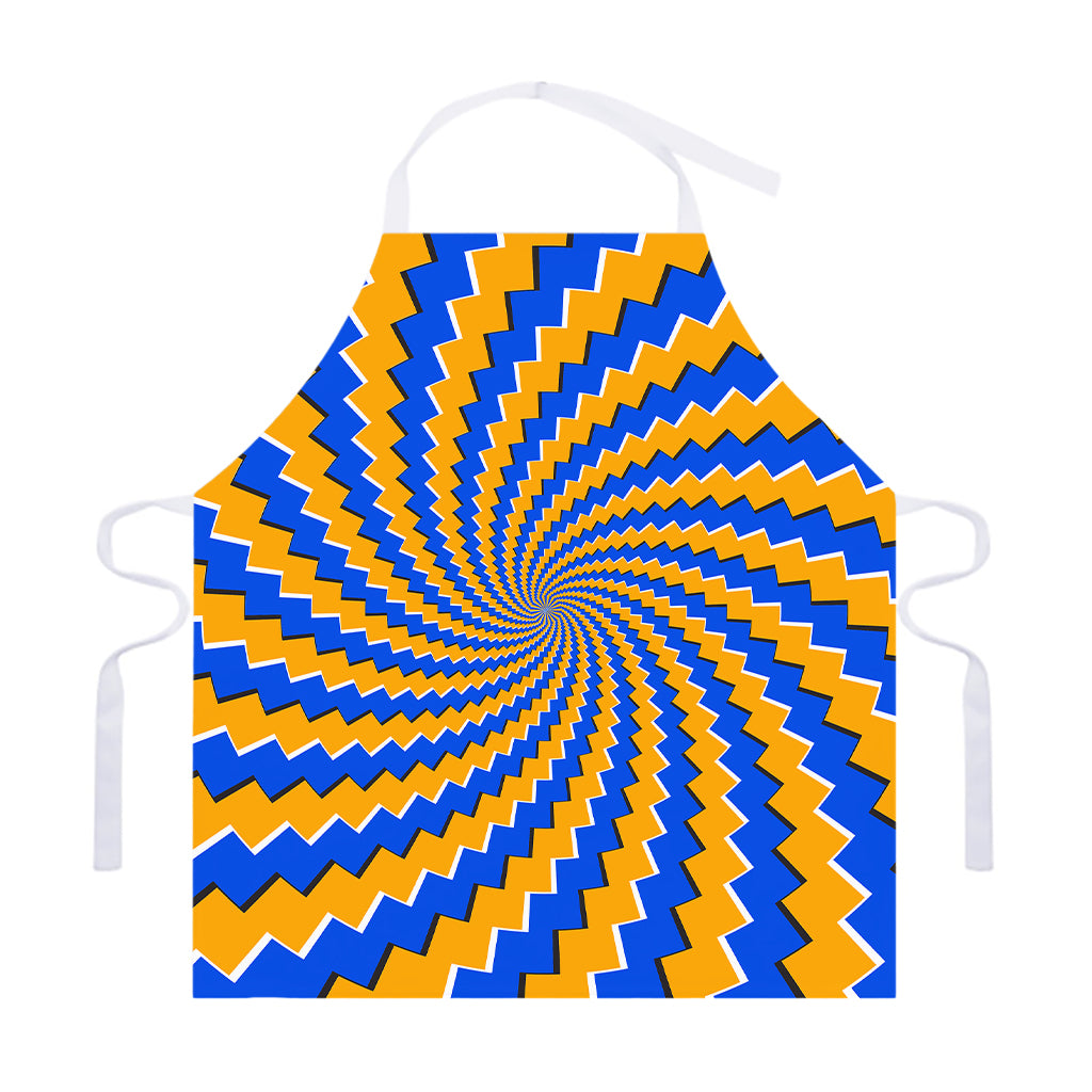 Yellow Spiral Moving Optical Illusion Adjustable Apron