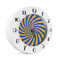 Yellow Spiral Moving Optical Illusion Alarm Clock