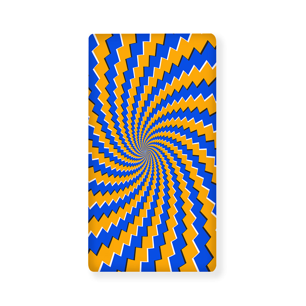 Yellow Spiral Moving Optical Illusion Baby Crib Sheet