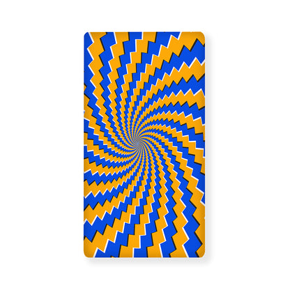 Yellow Spiral Moving Optical Illusion Baby Crib Sheet
