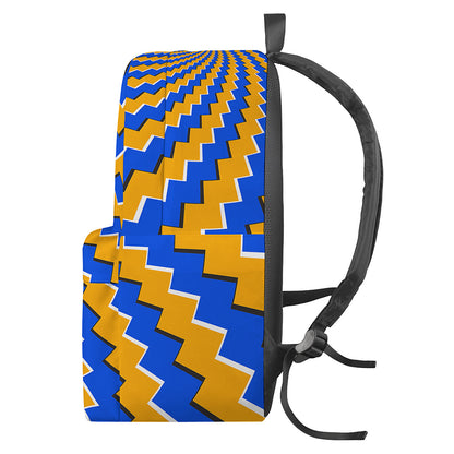 Yellow Spiral Moving Optical Illusion Backpack
