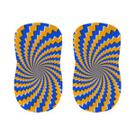 Yellow Spiral Moving Optical Illusion Bar Stool Covers