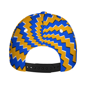 Yellow Spiral Moving Optical Illusion Baseball Cap