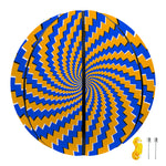 Yellow Spiral Moving Optical Illusion Basketball
